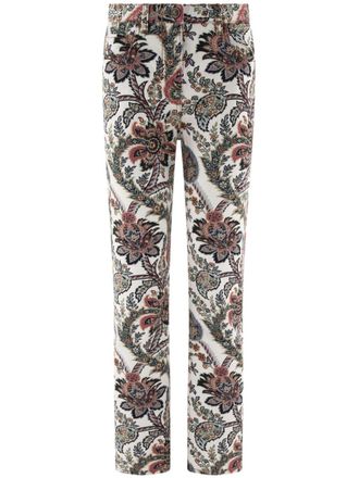 Etro paisley-print straight-leg jeans - White