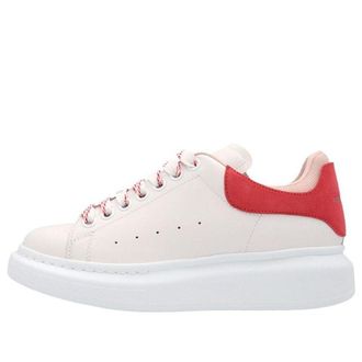 Alexander McQueen (WMNS) Alexander McQueen Oversized Low-Top Sneakers Beige Red 697103WIBNH9889