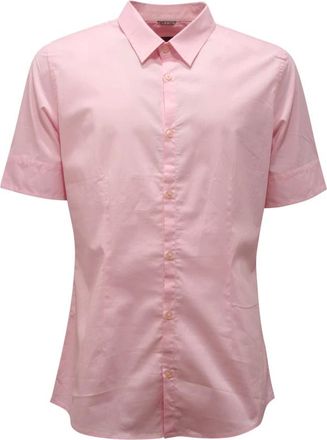 Daniele Alessandrini Short Sleeve Shirts, male, Pink, XL, Italian Shirt Made in Italy