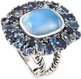 Samuel B. Silver 10.96 Ct. Tw. Multi Gemstone Ring