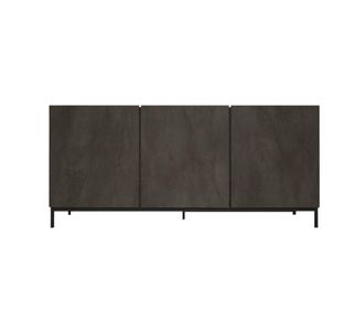 Konte Design Aparador de madera en acero, superficie con efecto m&aacute;rmol, 200x50 cm