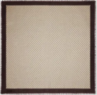 Gucci Laminated GG Wool Shawl, Beige