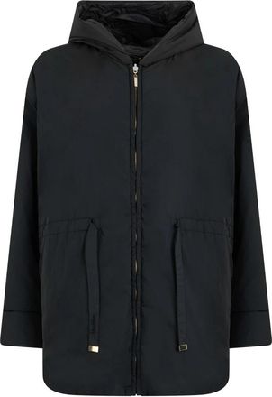 Max Mara Gewatteerd jack met capuchon - Dames - Zomerjassen - Zwart - S - Polyester - Jassen