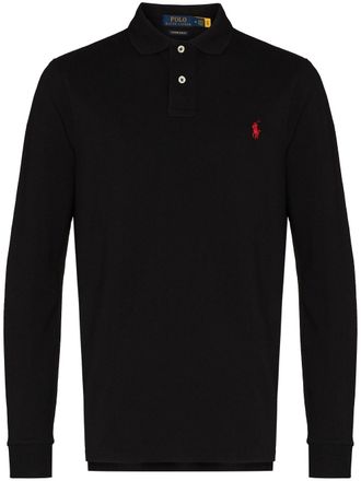 Polo Ralph Lauren logo-embroidered polo shirt - men - Cotton - M - Black