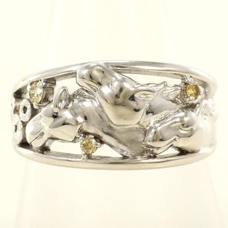 C&A White Gold Yellow White Gold (18K) Band Ring (Pre-Owned)