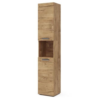Vicco Armario De Ba&ntilde;o Luna, Roble Wotan, 37 X 190 Cm