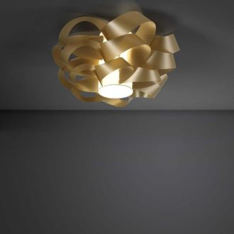 Linea Zero Linea Zero - Cloud Plaf&oacute;n Dorado Con Dos Luces Di&aacute;metro 75x H36 Cm