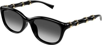 Gucci GG2062SA Asian Fit 001 Womens Sunglasses Black Size 54 - Free RX Lenses - Free RX Lenses