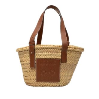 Loewe Pre-owned Raffia Tote - Dames - Vintage Shopper - Beige - ONE Size - Leer - Vintage