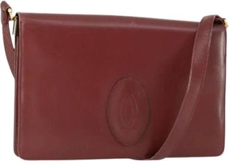 Cartier Pre-owned Cross Body Bags, female, Red, Size: ONE SIZE Pre-owned Leather Shoulder Bag