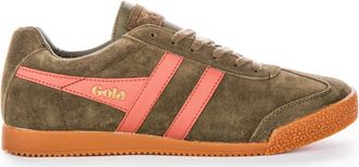 Gola Retro Harrier Trainers in Khaki Orange