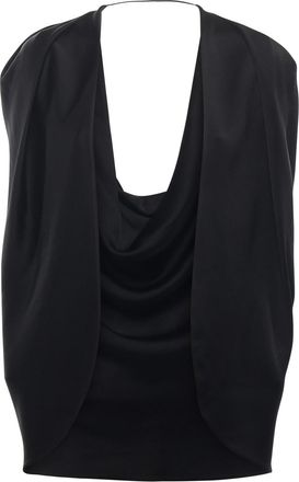 Genny Satin Cape With Drape