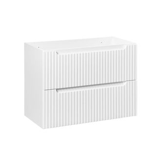 Petits Meubles Mueble bajo lavabo 80cm 2 cajones paneles de melamina y mdf blanco