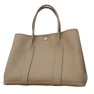 Herm&egrave;s Gray Country Leather Tote Bag (Pre-Owned)