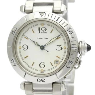 Cartier Pre-owned Roestvrijstalen Horloge - Heren - Vintage Horloges - Wit - ONE Size - Vintage