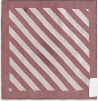 Brunello Cucinelli Mens Pocket Square Ciliegia Cotton Scarf Scarfs