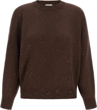 Brunello Cucinelli Brown Cashmere Womens Cardigan