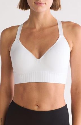 Marika Ariel Racerback Seamless Sports Bra in White at Nordstrom Rack, Size X-Large