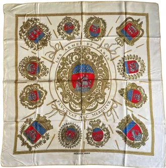 Herm&egrave;s Herm&egrave;s Les Armes de Paris Silk Scarf Original 1954 Vintage Edition