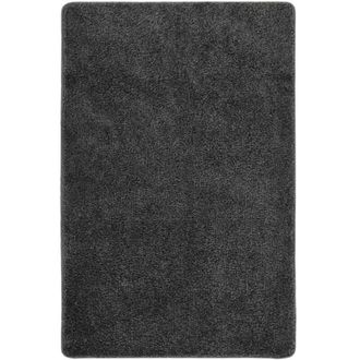 vidaXL Alfombra Peluda Antideslizante Gris Oscuro 200x290 Cm Vidaxl