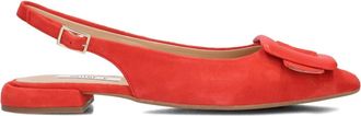 Notre-V Rode Su&egrave;de Slingbacks voor Vrouwen - Dames - Ballerinas - Rood - 38 EU - Su&egrave;de - Schoenen