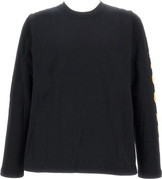 Junya Watanabe Long-Sleeve Crew Neck T-Shirt With Fluorescent Graphic Detail