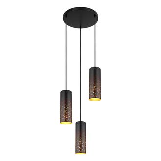 Globo Lighting L&aacute;mpara Colgante - Crocky - Negro - Metal - &Oslash; 34cm - E27 - Globo