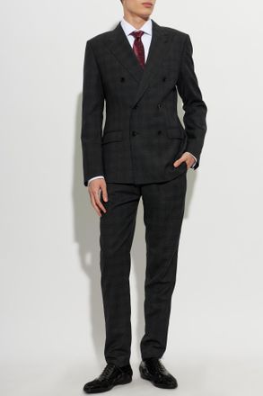 Dolce & Gabbana Checked Pattern Suit, Mens, Grey