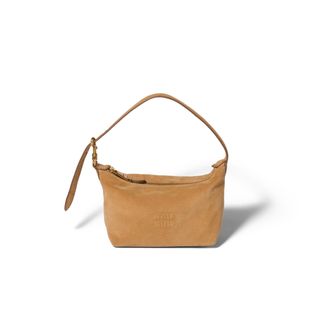 Miu Miu Spirit Suede Pouch, Woman, Cinnamon