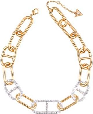 Guess Two-Tone Chain Necklace in Two Tone at Nordstrom Rack
