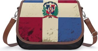 Generic Dominican Republic Flag Small Womens Crossbody Bags Shoulder Handbag with Adjustable Strap for Travel