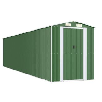 Berkfield Home Garden Shed Green 192x938x223 cm Galvanised Steel | Size: 192 x 938 x 223 cm