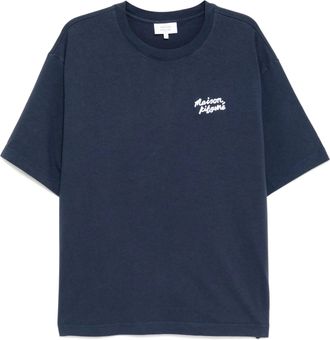 Maison Kitsun&eacute; Maison Kitsun&eacute; Maison Kitsune Handwriting Embroidery Oversize Tee