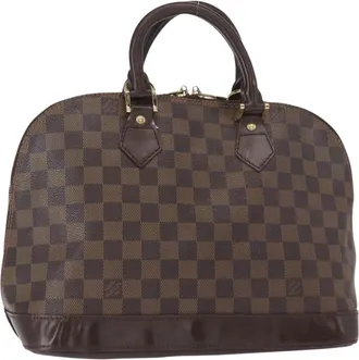 Louis Vuitton Alma Damier Brown Canvas Handbag (Pre-Owned)