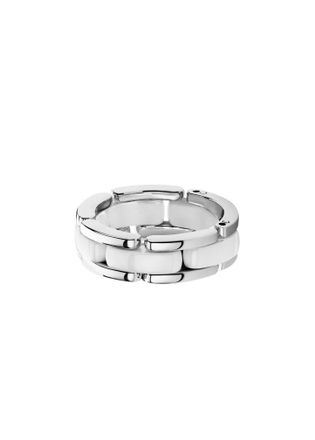 Chanel 18k White Gold & Ceramic Ultra Ring Size M