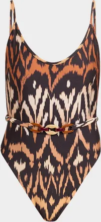 Zimmermann Aster Belted One-Piece Swimsuit