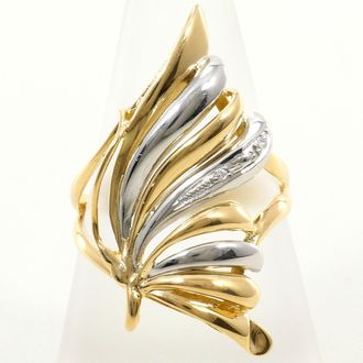 C&A Platinum Yellow Gold Yellow Gold (18K) Platinum 900 Band Ring (Pre-Owned)