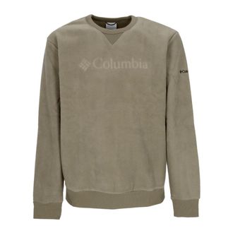 Columbia Sweatshirts, male, Green, Size: S Stone Green Fleece Crewneck Sweatshirt