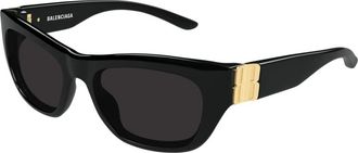 Balenciaga Cat Eye Zonnebril - Dames - Zonnebrillen - Zwart - 55 MM - Nylon - Accessoires