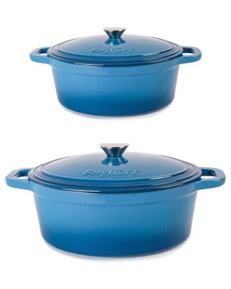 Berghoff Berghoff Neo 4Pc Blue 5Qt & 8Qt Cast Iron Cookware Set