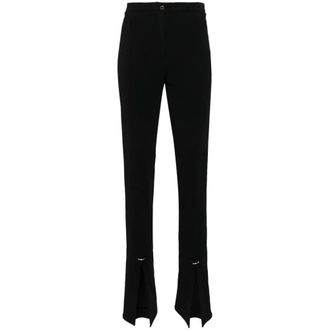 MUGLER Pantalones de Talle Alto con Bajo Acampanado - Trousers - Mujer - Negro - S