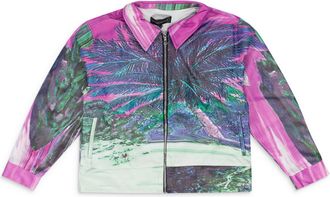 Who Decides War by Ev Bravado MULTICOLOR COASTLINE LEATHER JACKET