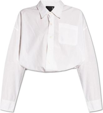 R13 Crossover Bubble Shirt - Dames - Overhemden - Wit - S - Katoen - Overhemden