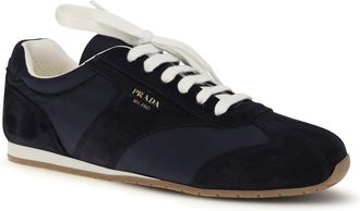 Prada Suede and Nylon Mixed Material Sneaker - Black