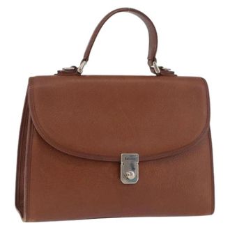 Burberry Pre-owned Hand Bag - Dames - Vintage Handtas - Bruin - ONE Size - Leer - Vintage