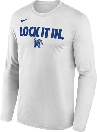 Nike Memphis 2026 On-Court Bench Nike Mens Dri-FIT College Long-Sleeve T-Shirt in White | M22284P870MEMP-WHT