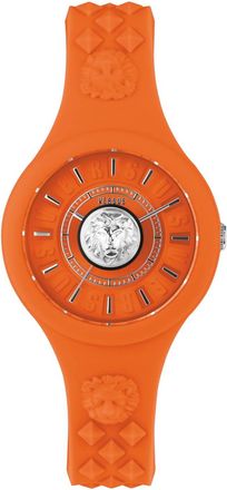 Versus Fire Island Lion Strap Watch In Orange