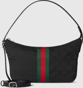Gucci Lunetta Small Crossbody Bag, Black, GG Canvas