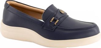 Andrea Womens Slip-On Loafer In Navy Blue