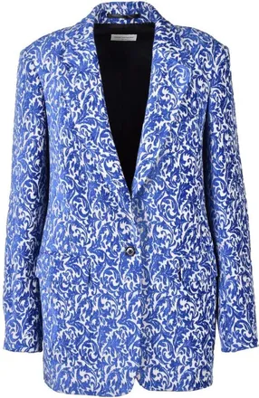 Dries Van Noten White/Blue Velvet Jackets